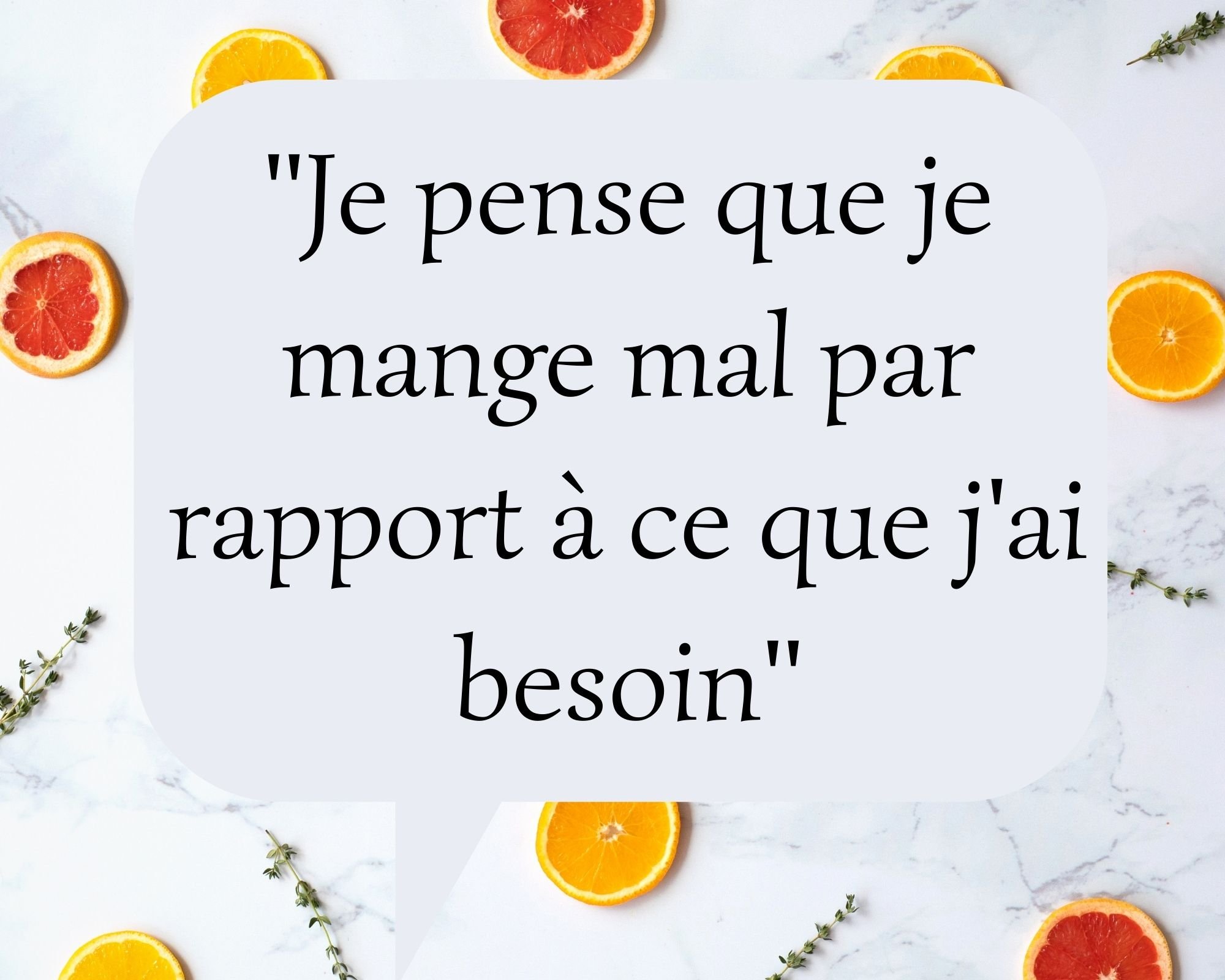 Rééquilibrage alimentaire