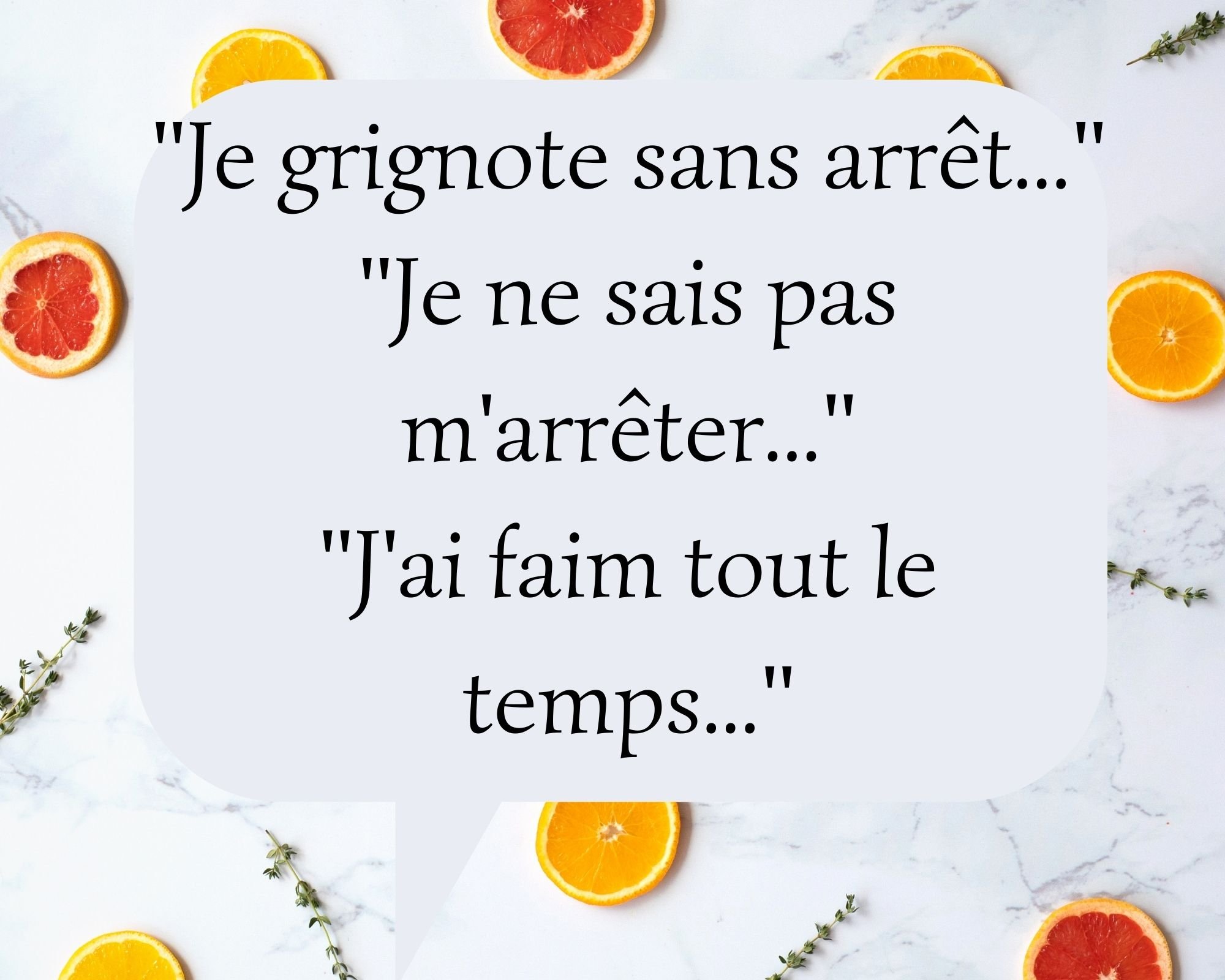 Comportement alimentaire, grignotages répétitifs...