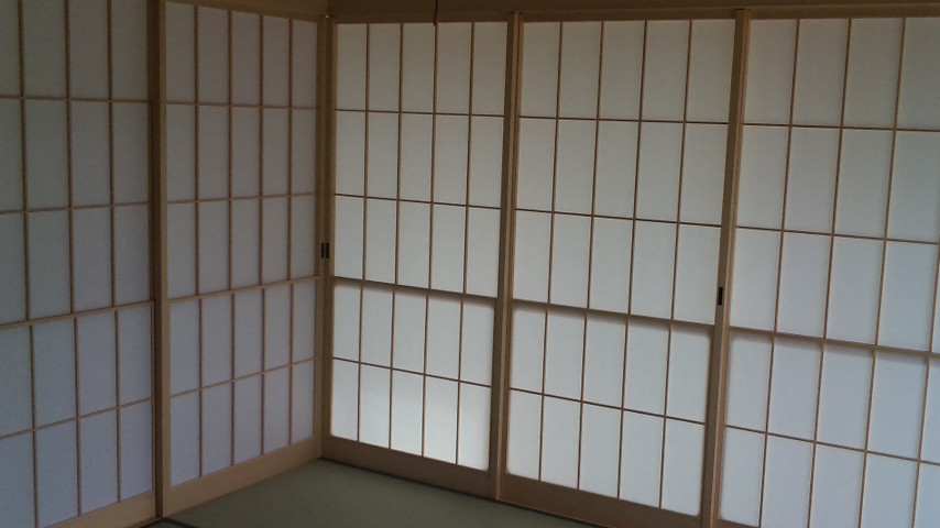 雪見障子　紙　雲竜