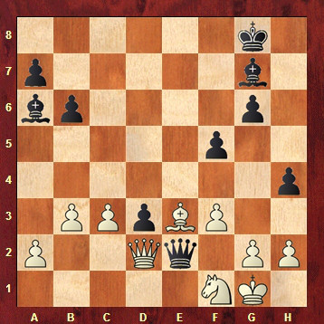 Partiestellung: Schwarz am Zug gewinnt