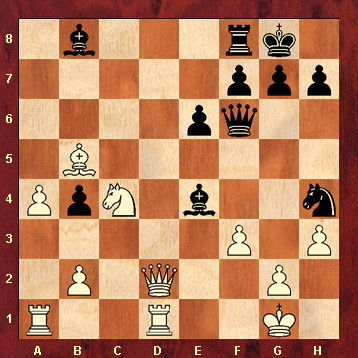 Partiestellung: Schwarz am Zug gewinnt