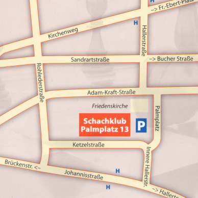 Lageplan unseres Schachklubs Nürnberg 1911 e.V.