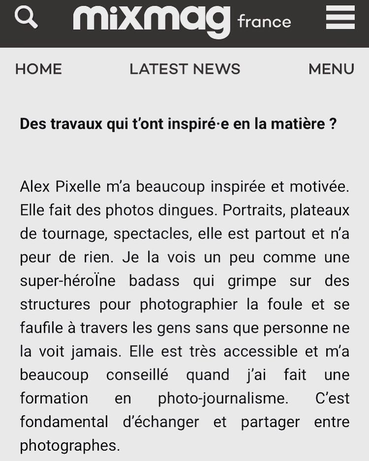 MIXMAG - Regard Nocturne Interview d'Anne Raffin 