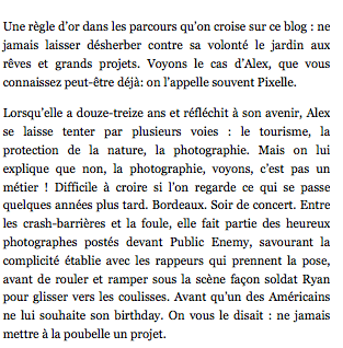 Article  DÉTOURAGES - Alex Pixelle - MEMOIRE VISUELLE