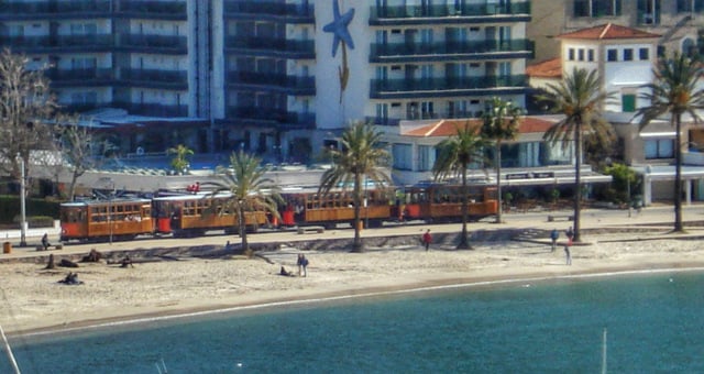 alte Tram an der Beach