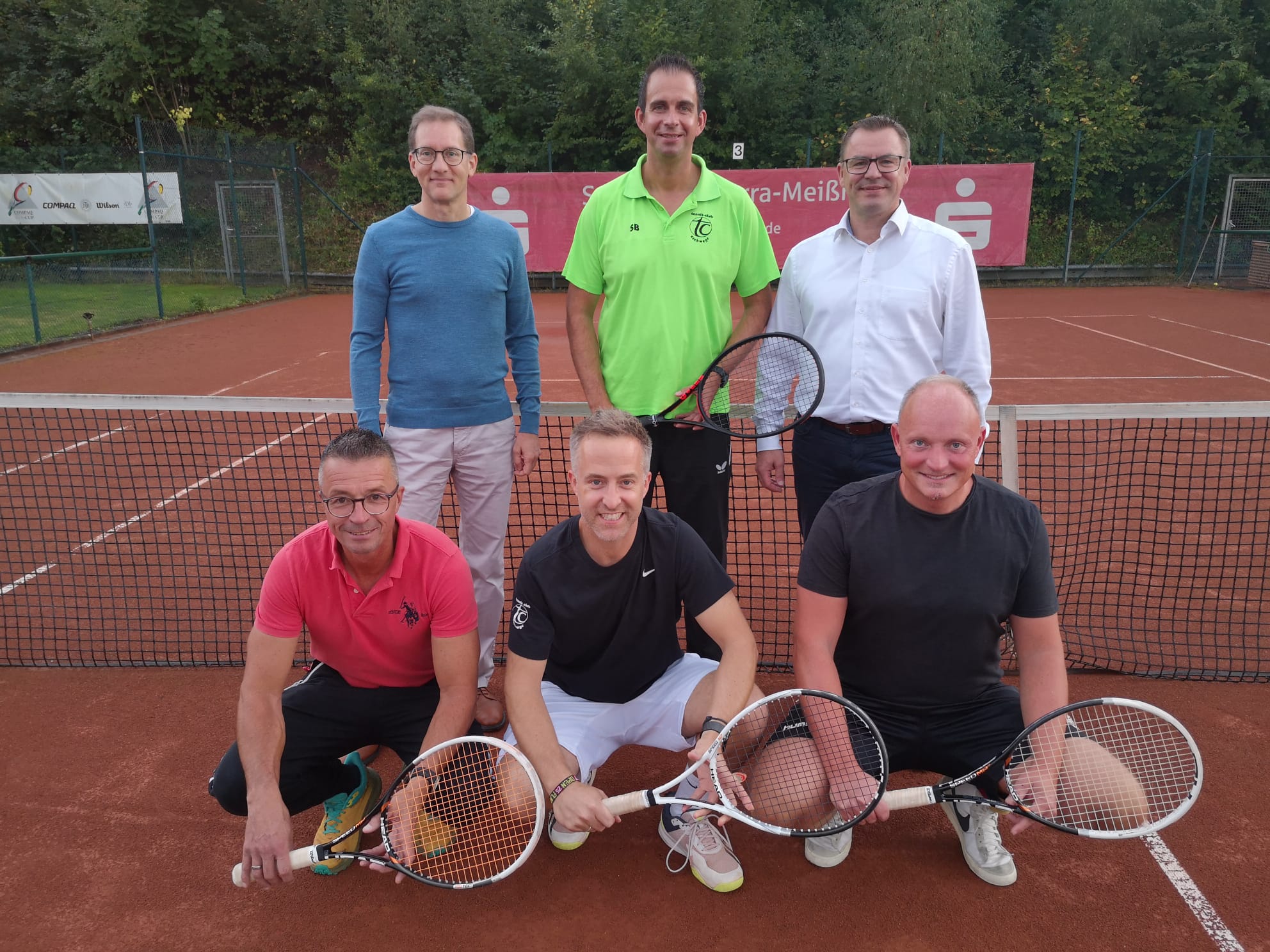 Martin Hofmockel, Stefan Börner, Dietmar Janz, Ralf Kruse, Nico Heinemann und Sebastian Görke. Nicht auf dem Bild: Philipp Jost, Jörg Sickel und Christoph Heisig