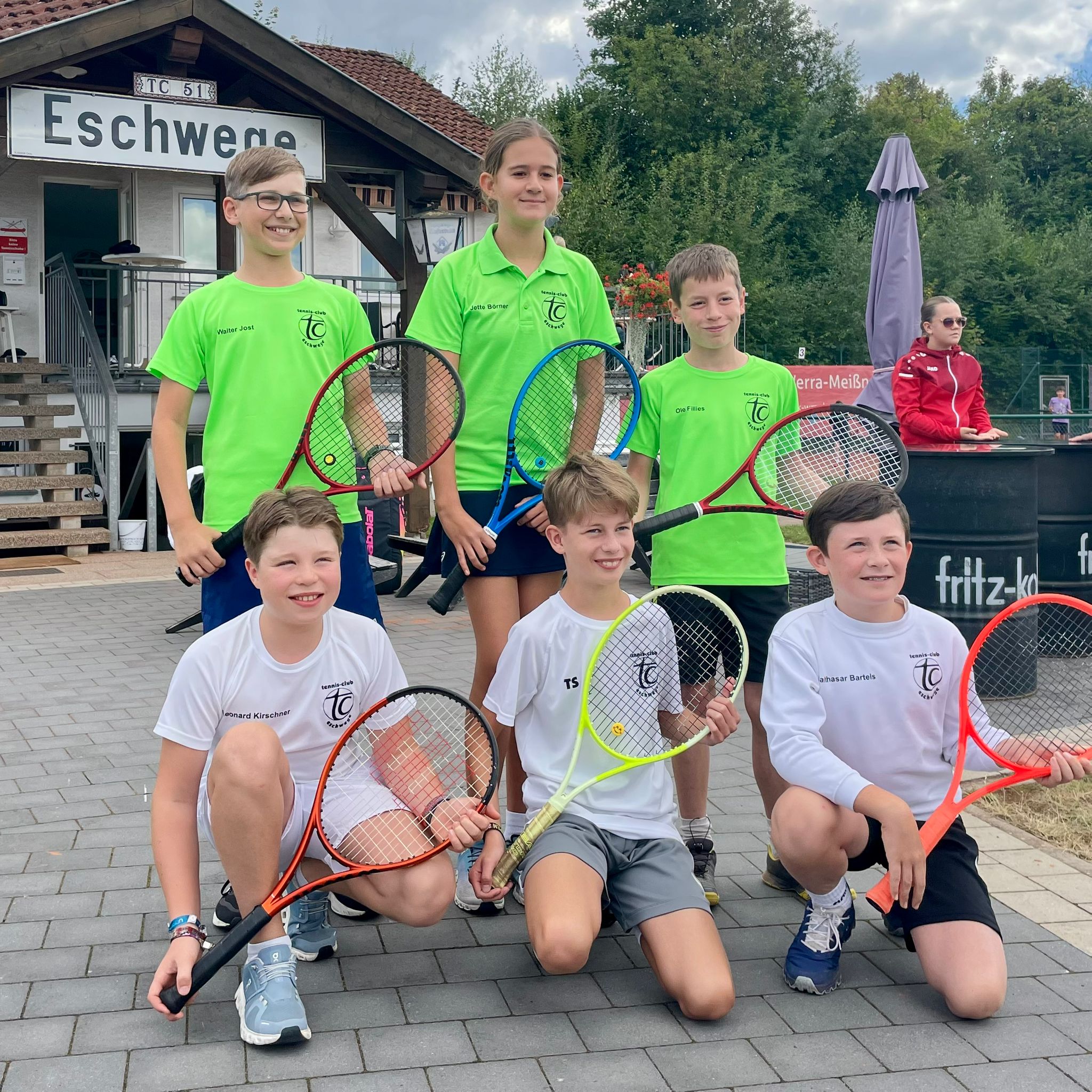 Walter Jost, Jette Börner, Ole Fillies, Leonard Kirschner, Theo Stück und Balthasar Bartels