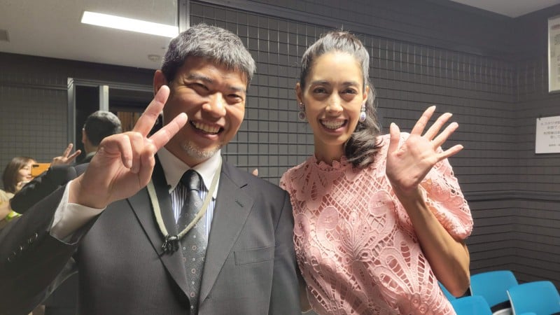 コメンテーターとして出演していた森泉さんと。TVで拝見しているとおり、快活で、いらっしゃるだけで周囲の明るく照らすような素敵な人でした。