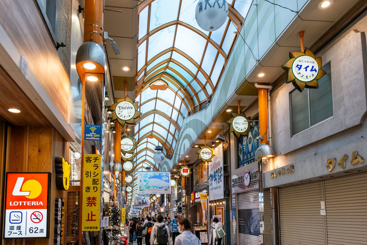 中野駅北口から続く商店街
