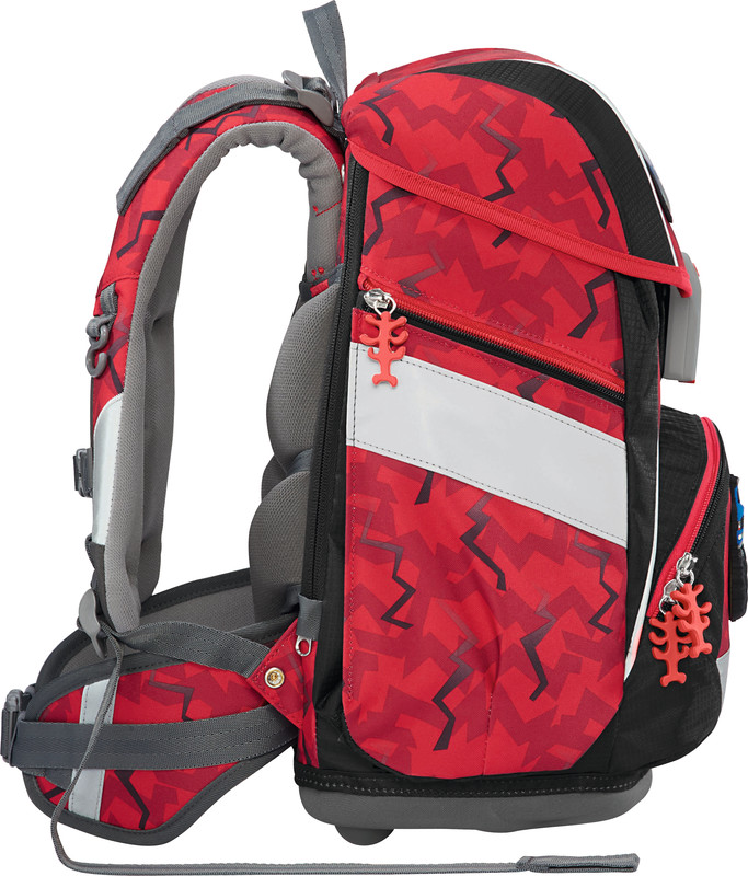 schlanker Schulrucksack mit grossen Seitentaschen