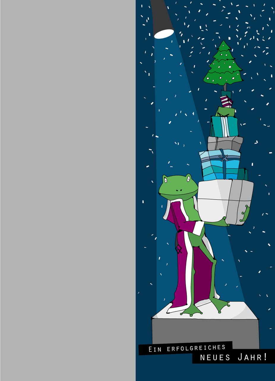 Weihnachtskarte als Dank für Kooperationpartner