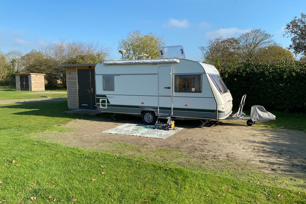 Unser Stellplatz Nr. 516, mit Luxus - Privatsanitär XL