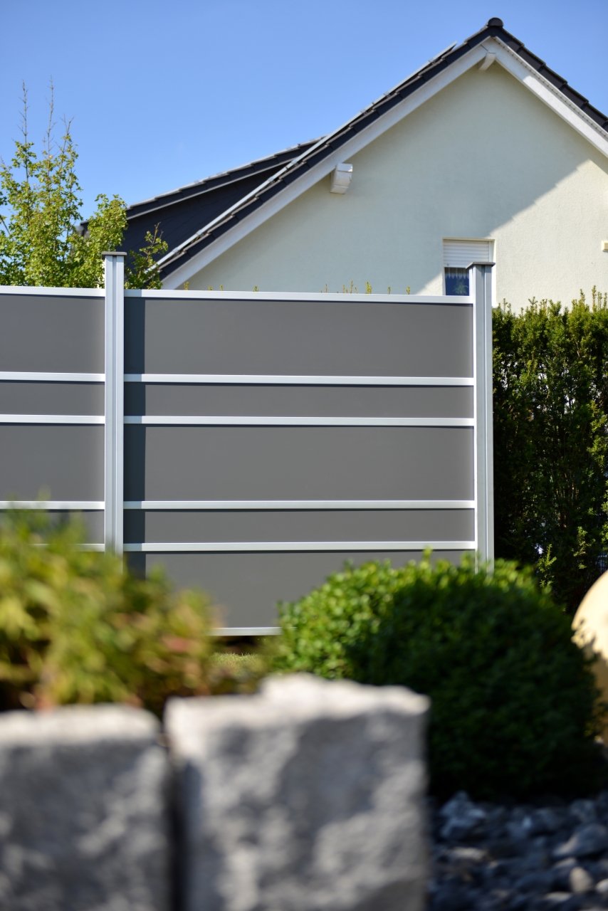 Sichtblende HPL ELEGANCE (Graphit-Grau 162)