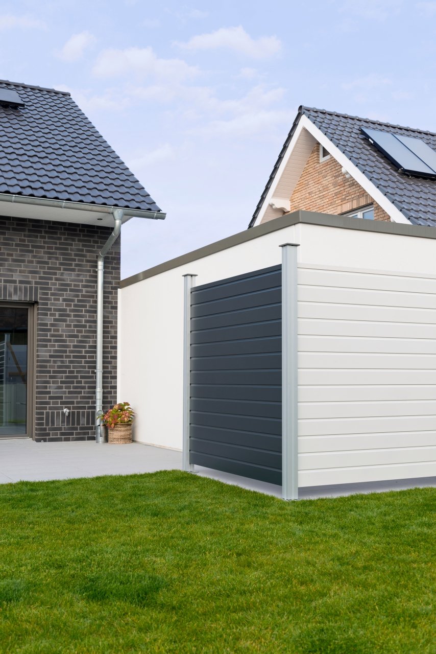 Sichtblende ALU-FENCE (Weiß/Anthrazit)