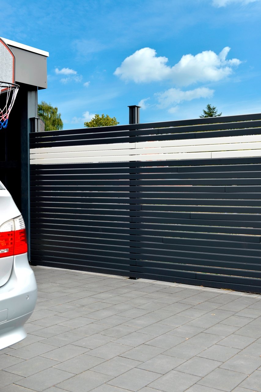 Sichtblende ALU-CLADDING-RHOMBUS (Anthrazit/Weiß)