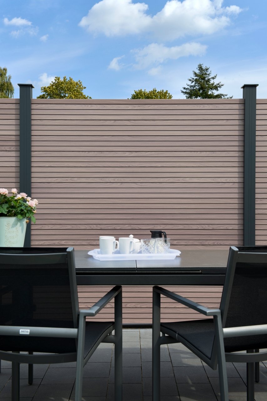 Sichtblende ALU-FENCE-JUEL (Graubraun)