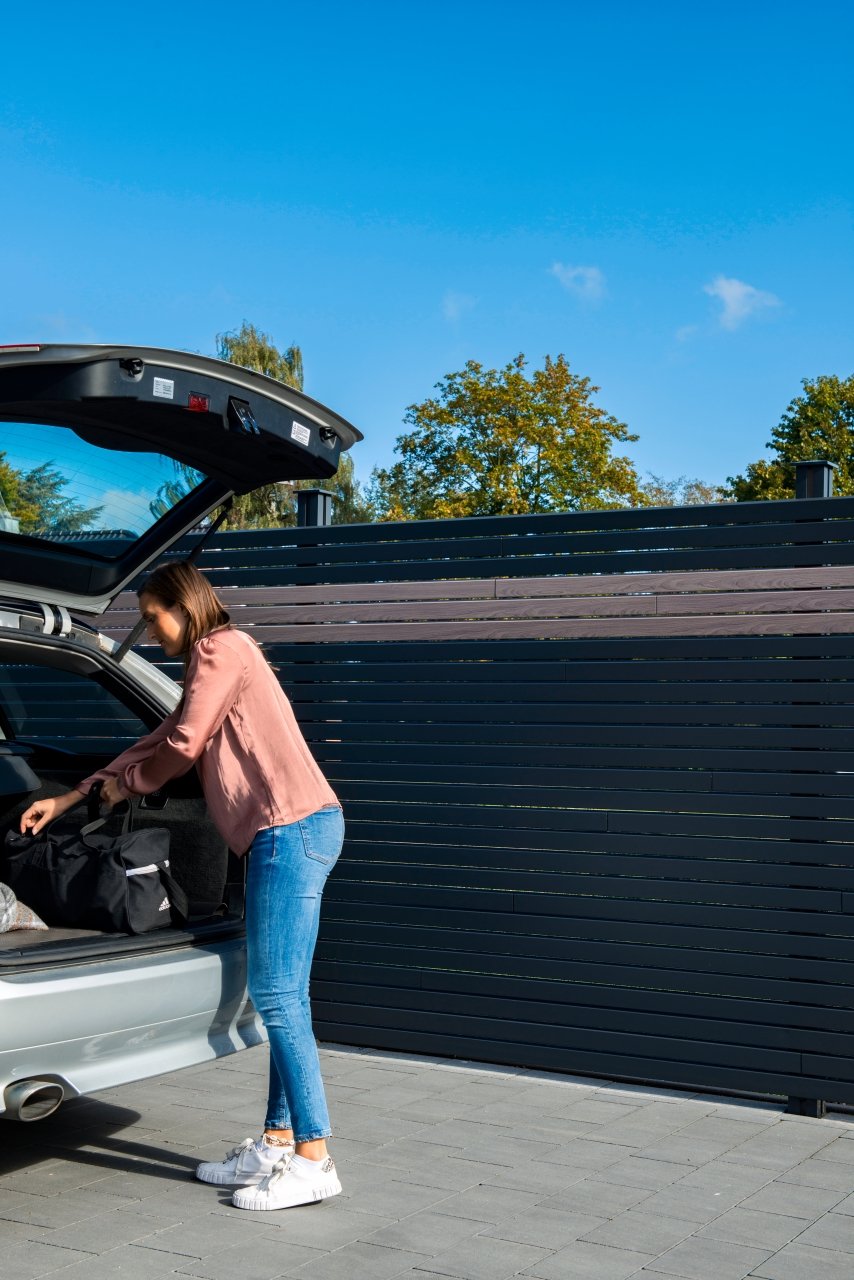 Sichtblende ALU-CLADDING-RHOMBUS (Anthrazit/Graubraun)