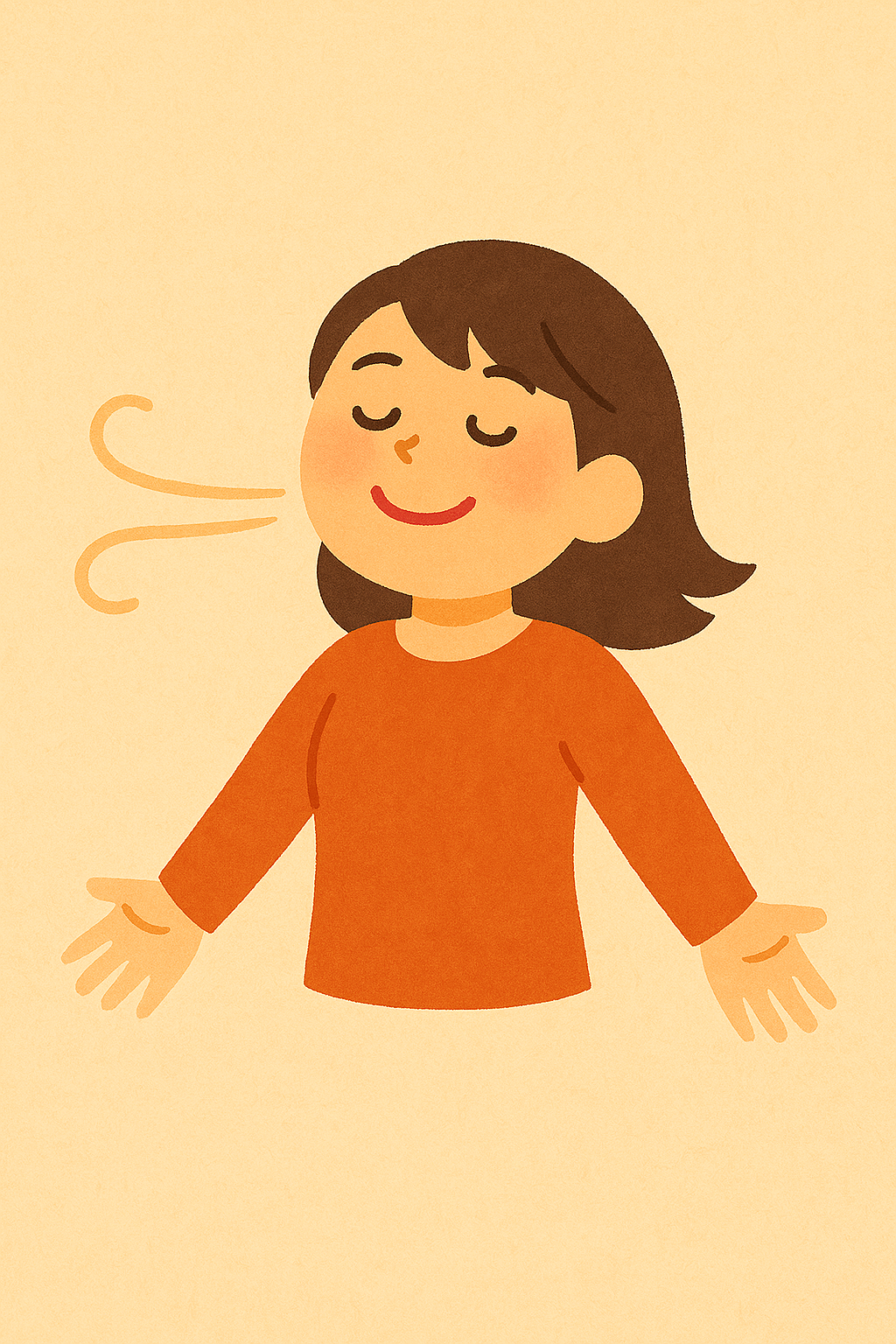 ゆったり深呼吸笑い