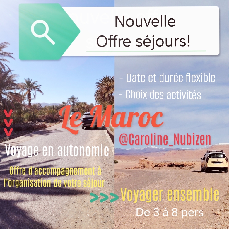 2 prestations : accompagnement au voyage & offres de séjours au Maroc