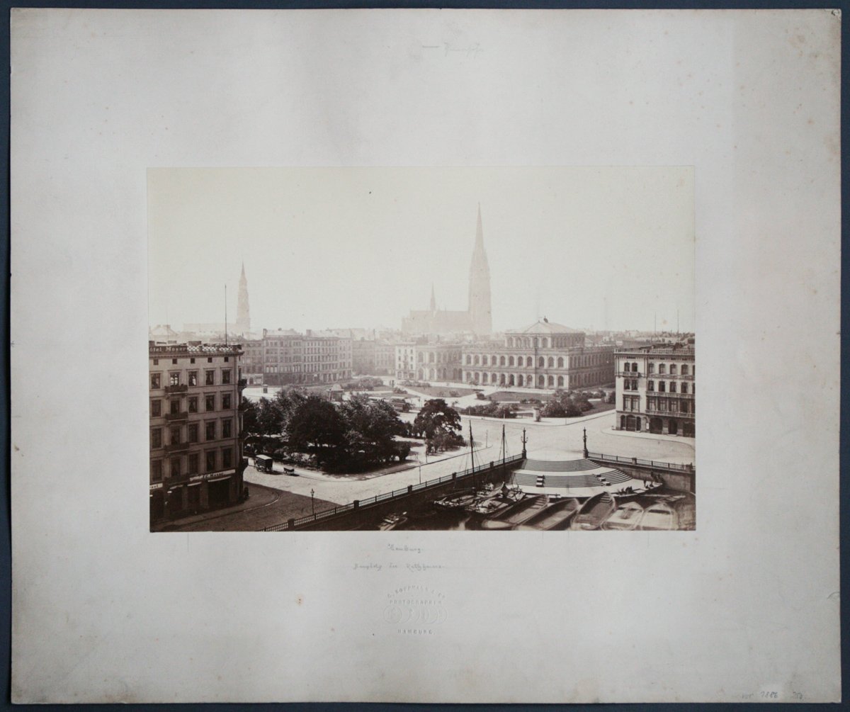 Georg Koppmann, Bauplatz des Hamburger Rathauses 