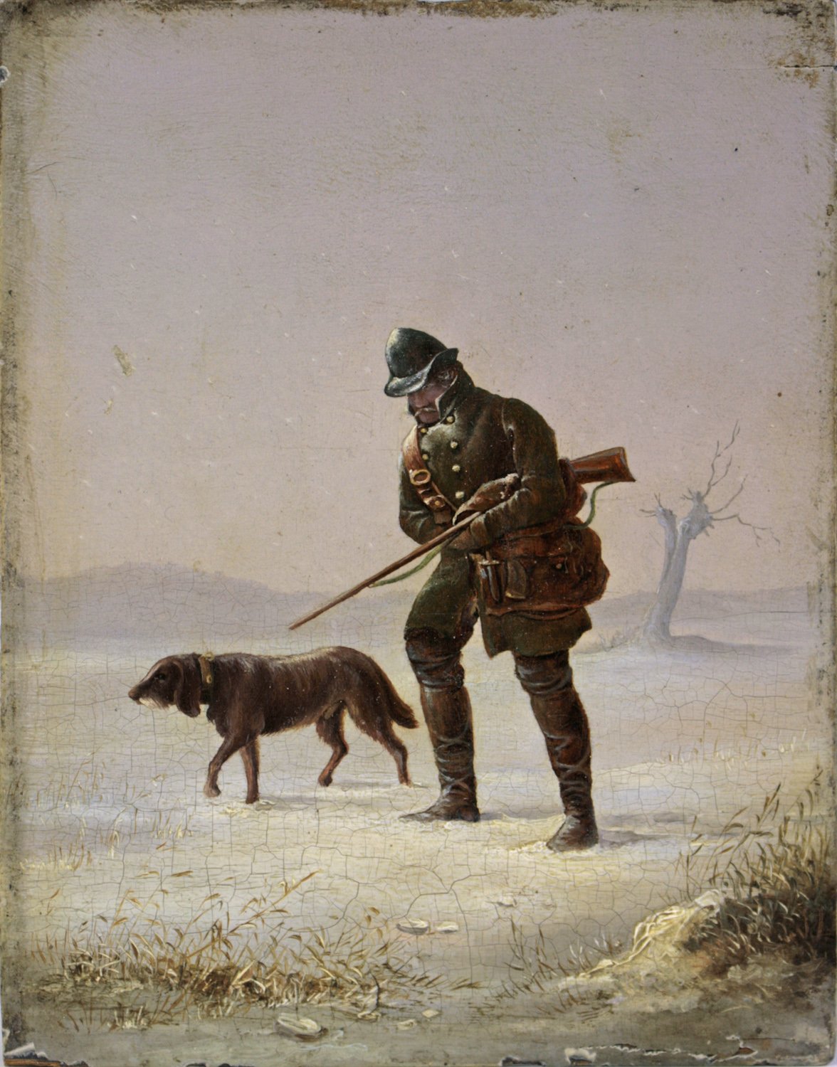 Carl Friedrich Schulz, Winterliche Jagdszene