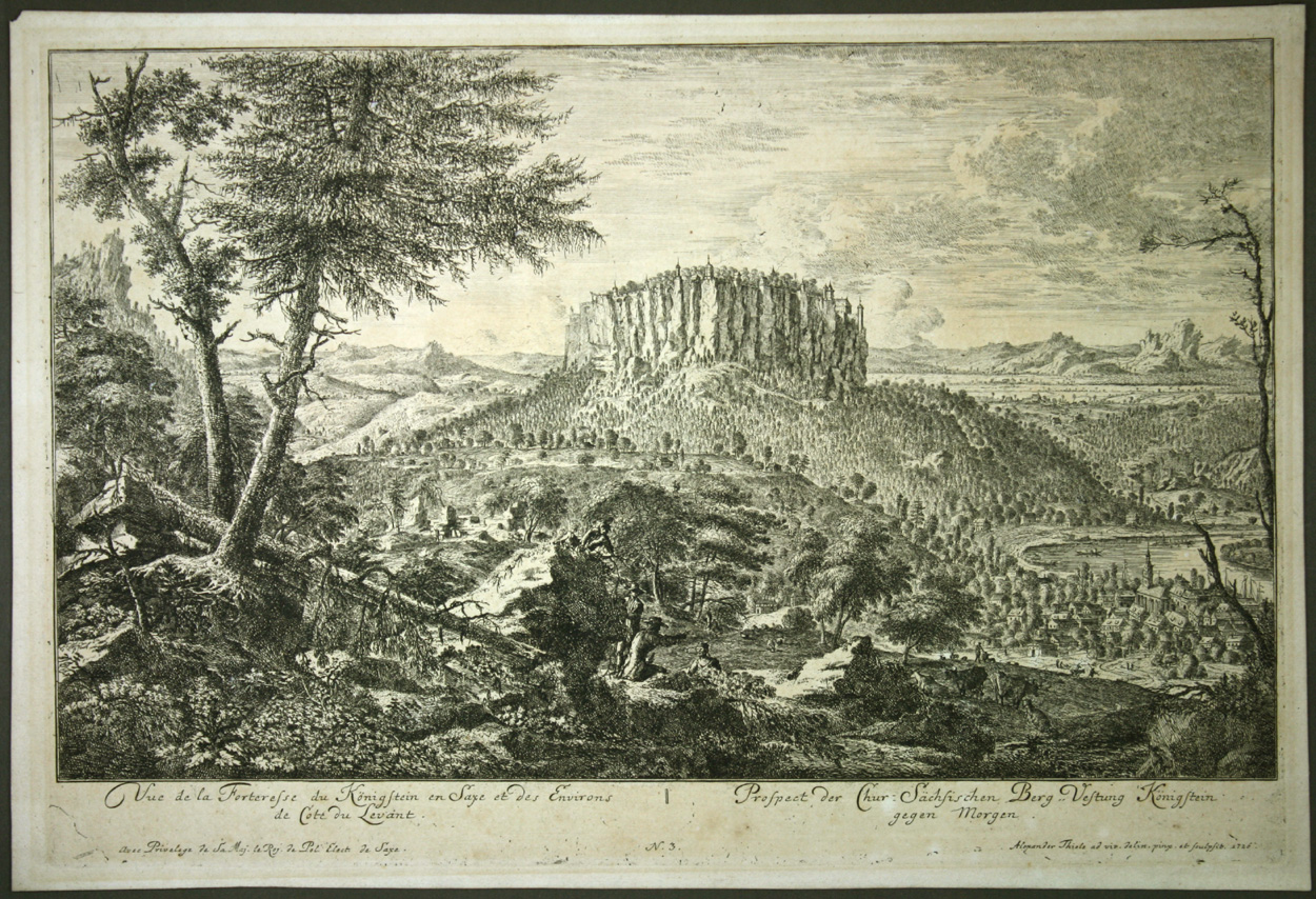 Johann Alexander Thiele, Festung Königstein gegen Morgen