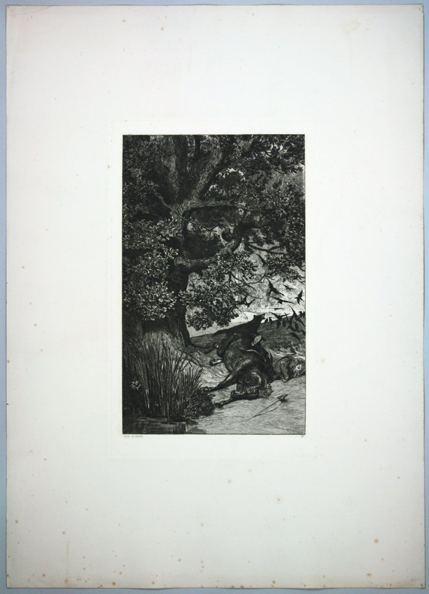 Max Klinger, Gefallener Reiter