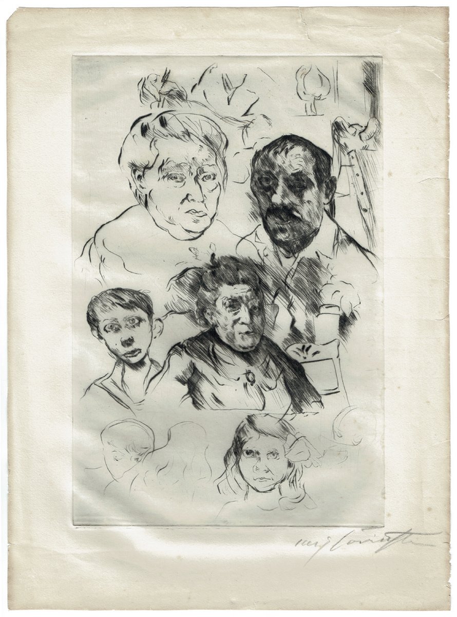 Lovis Corinth, Verschiedene Köpfe und Selbstbildnis