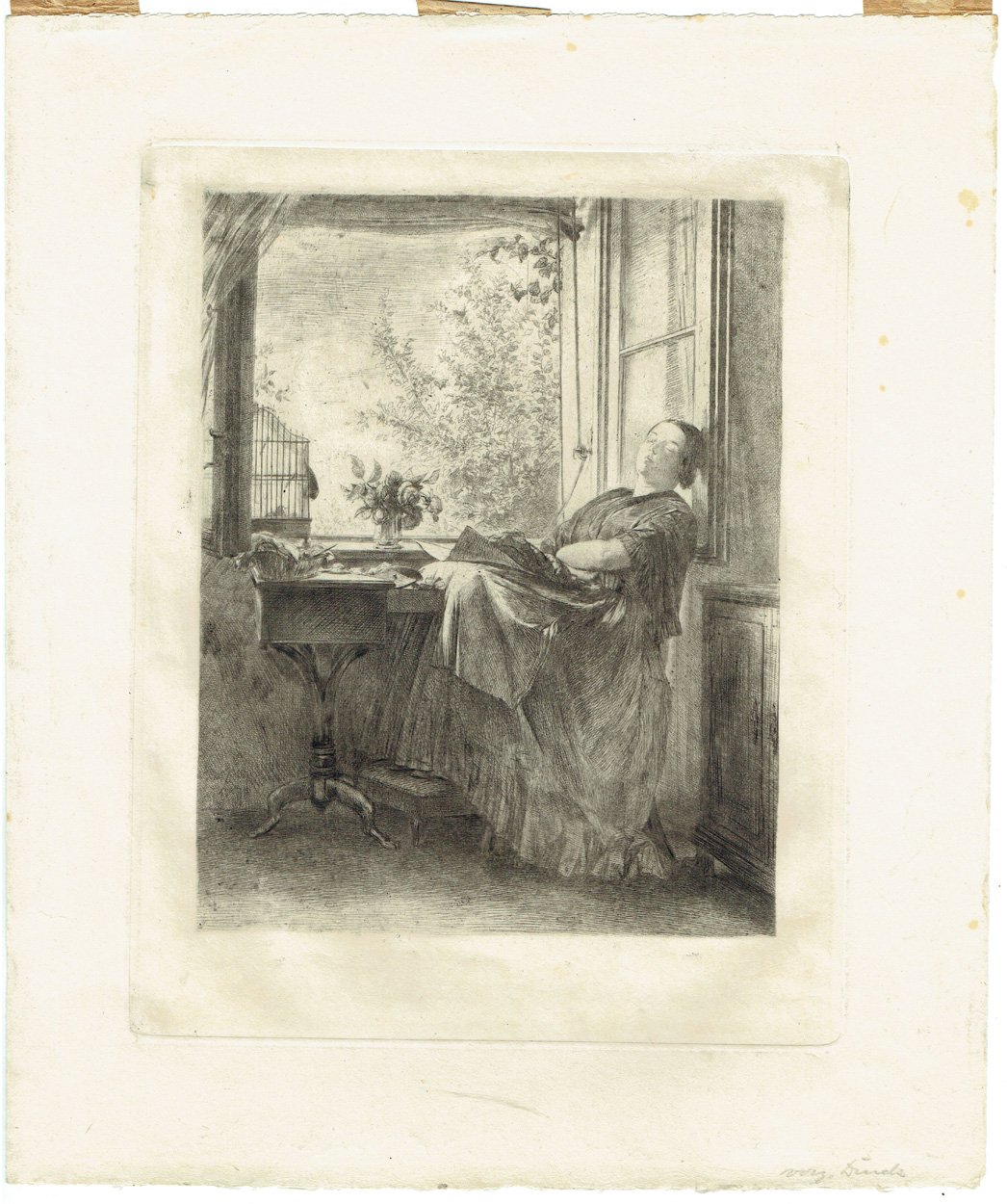 Adolph von Menzel, Die schlafende Näherin