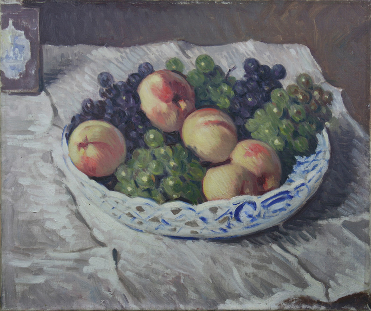 Otto Westphal, Schale mit Pfirsichen und Trauben