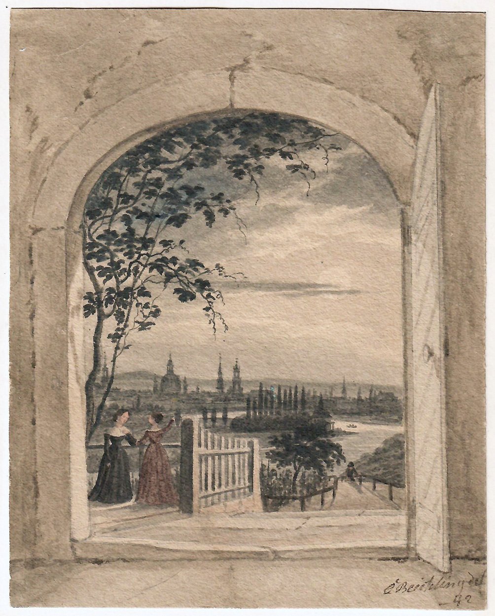 Carl Heinrich Beichling, Fensterbild/Fensterblick Dresden