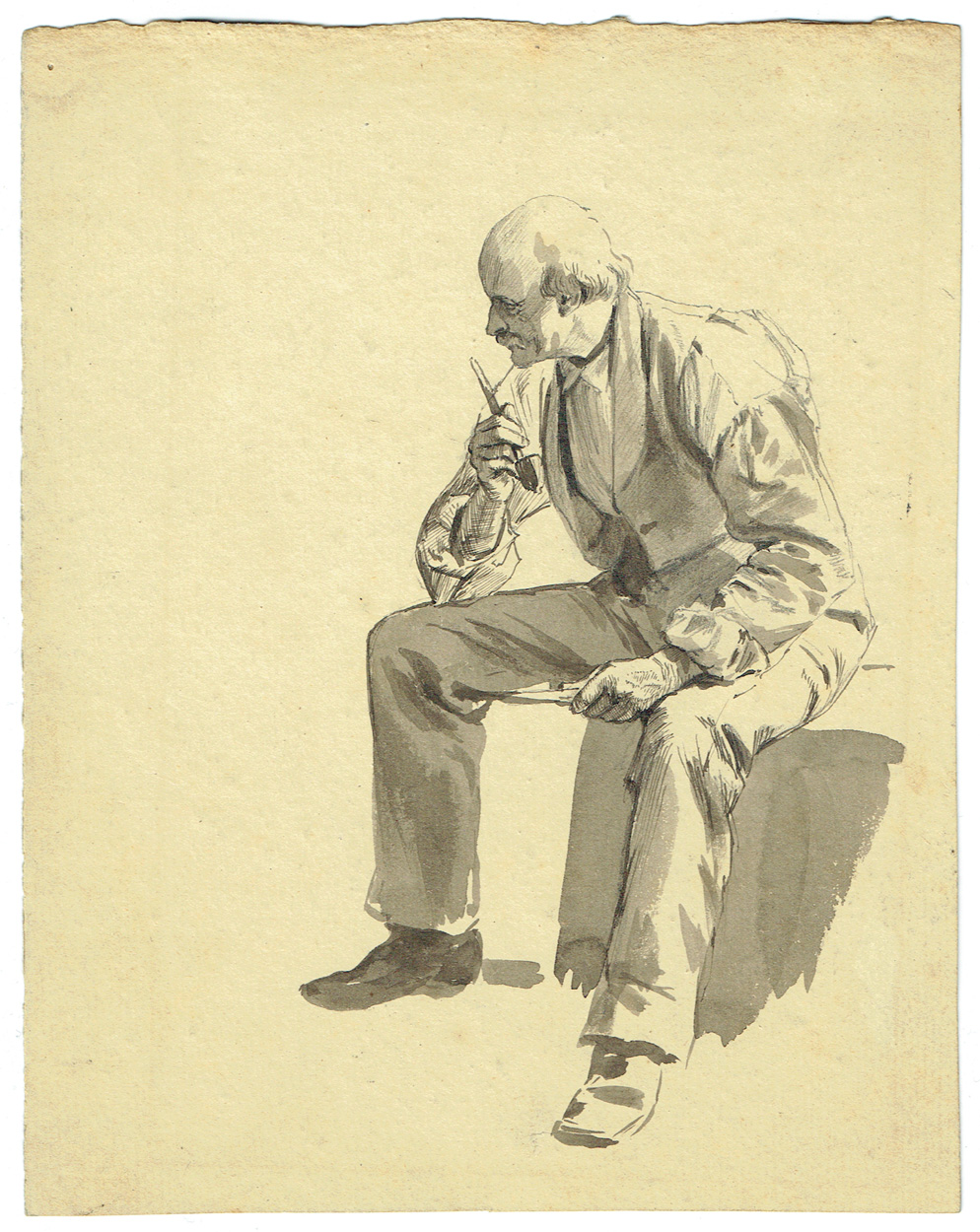 Wilhelm Claudius, Sitzender Mann 