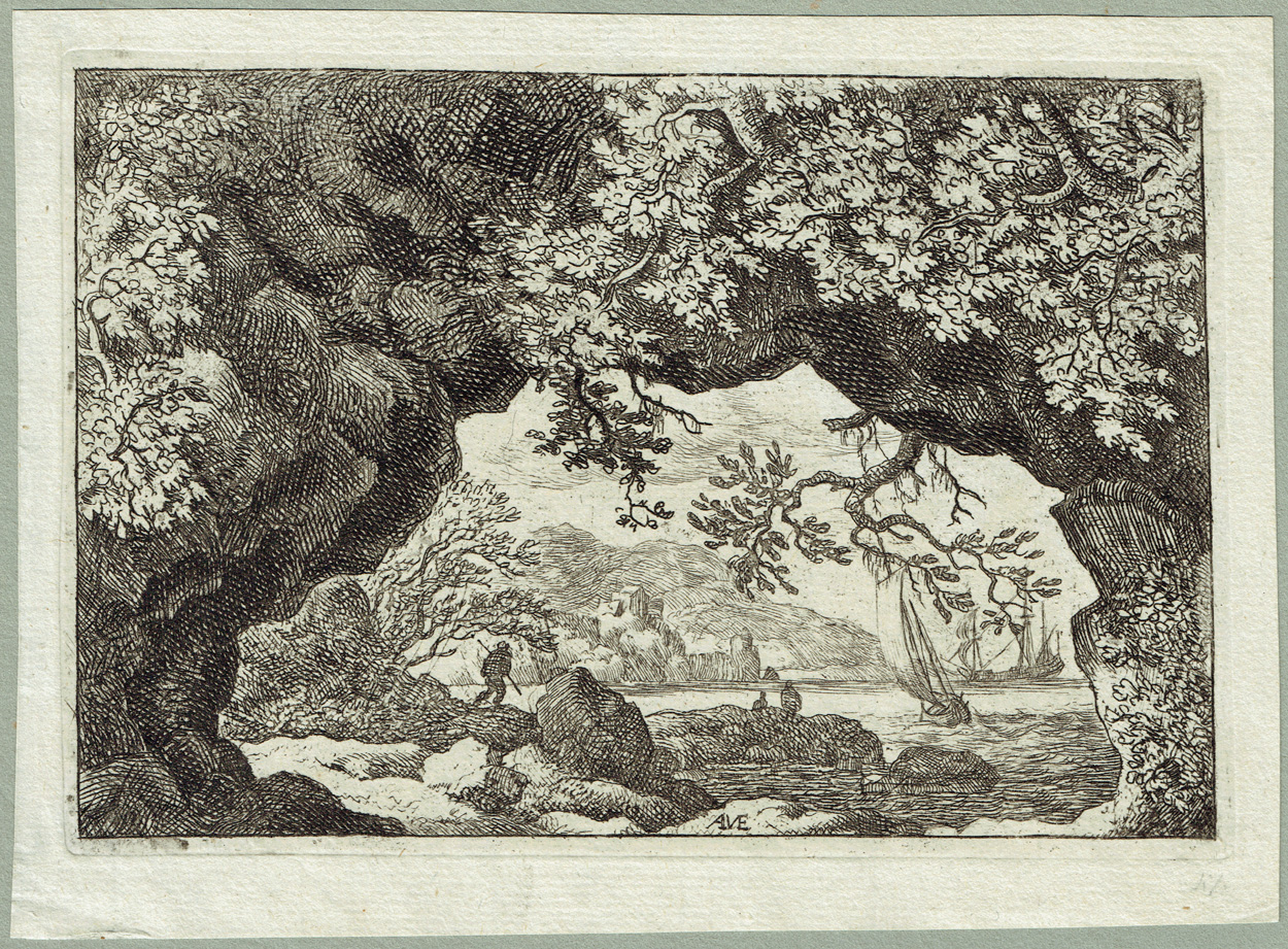 Allaert van Everdingen - Die Marine mit dem durchbrochenen Felsen