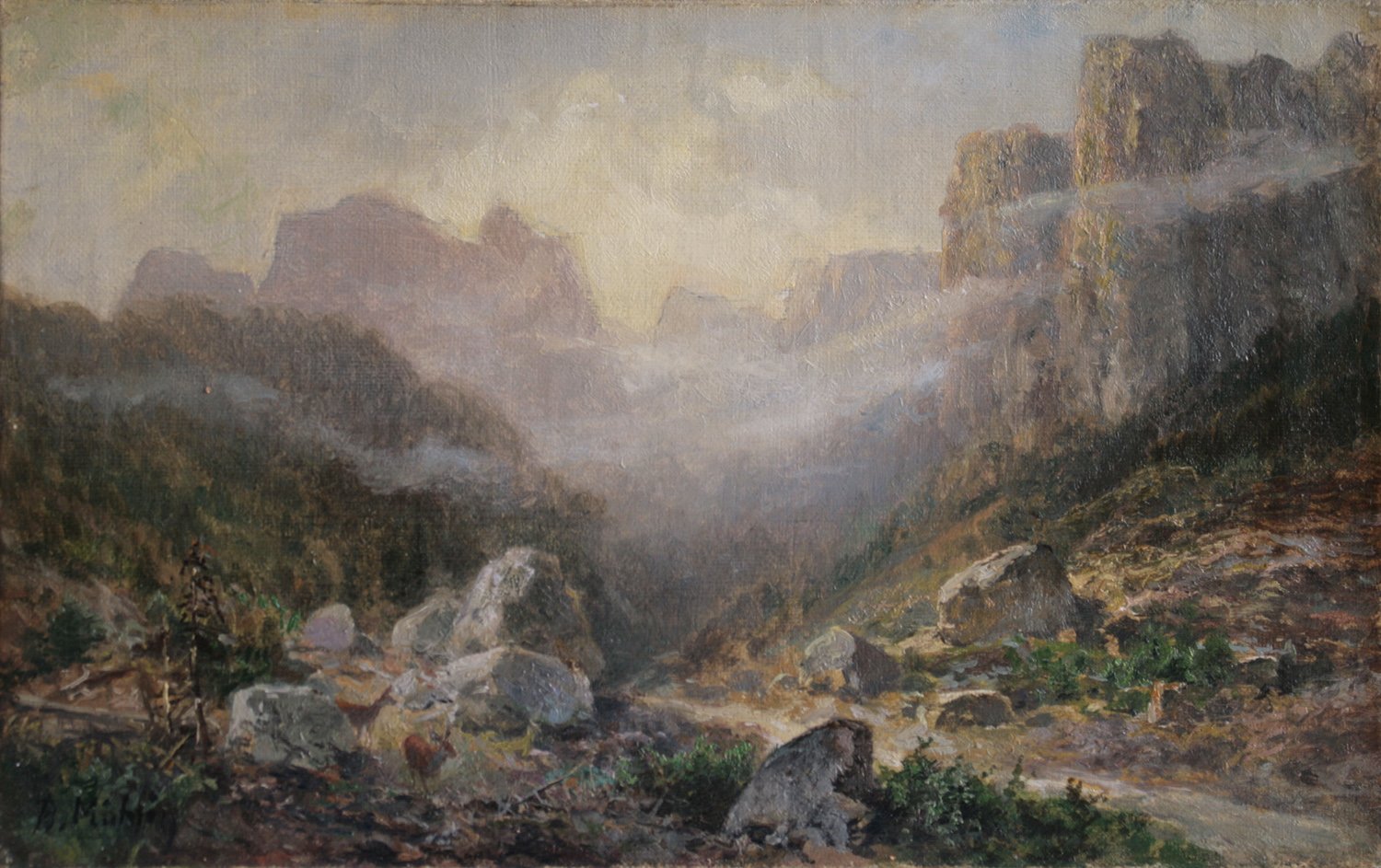 Bernhard Mühlig, Landschaft aus der Sächsischen/Böhmischen Schweiz 