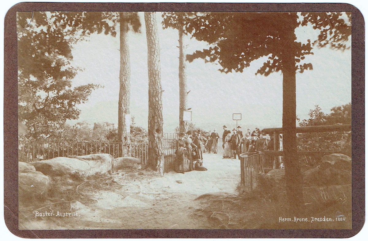 Hermann Krone, Der Bastei-Austritt in der Sächsischen Schweiz