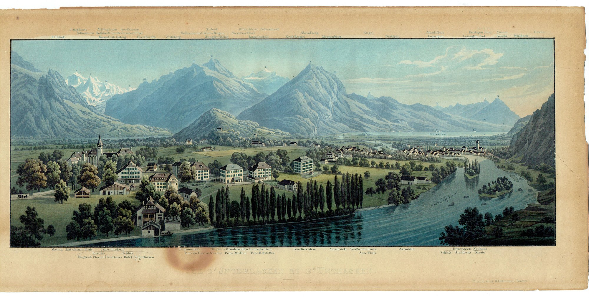 Rudolf Dikenmann, Interlaken und Unterseen in der Schweiz