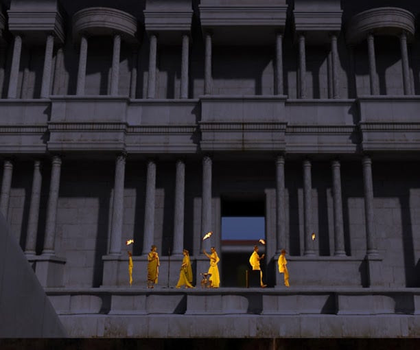 Modelo de Teatro Romano, para teatrillo virtual en el Museo de Caesaraugusta