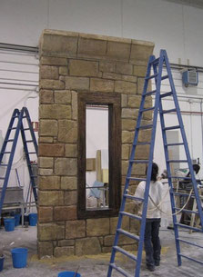 Muro de Piedra para Stand en Fitur