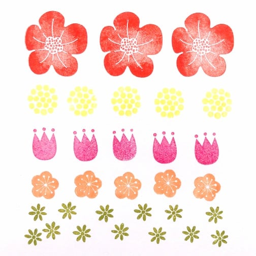 rubberstamps žig štampiljka blumen cvetje perlenfischer