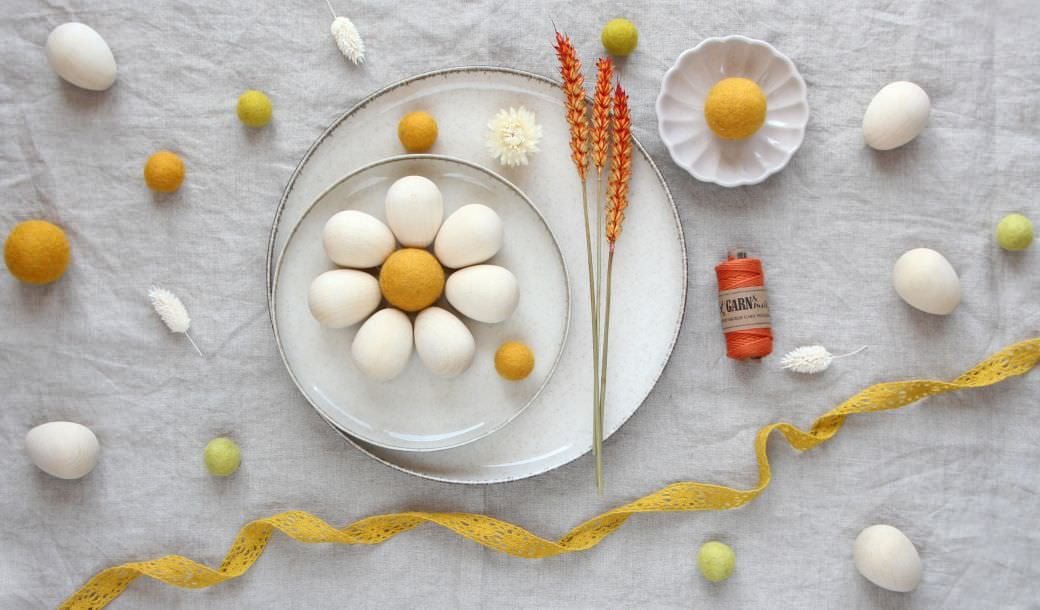 pomlad spring decoration dekoracija dekoration frühling filzkugeln ostern easter felteggs feltballs