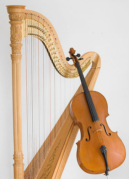 Harfe und Violoncello