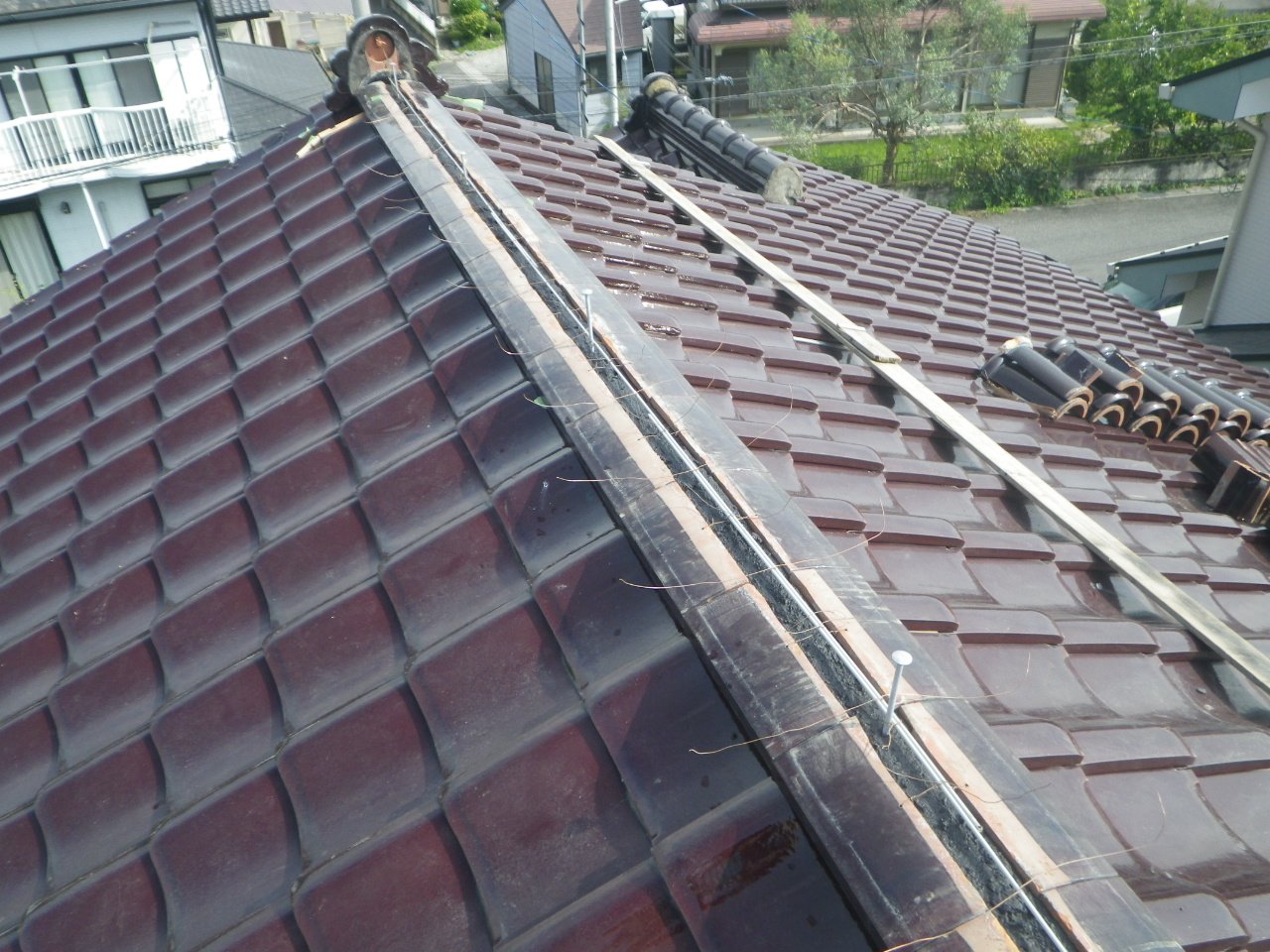大棟の積直し工事を行います。inさくら市
