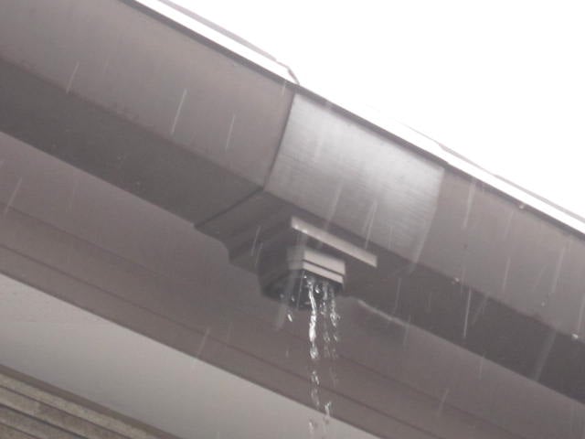 竪樋の復旧工事　in宇都宮市