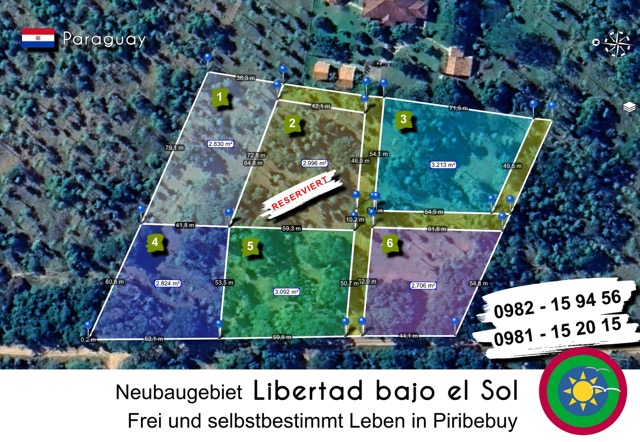 Nachbarschaft mit 7 Grundstücken in Piribebuy #adler304