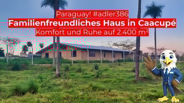 Familienfreundliches Haus in Caacupé – Komfort und Ruhe auf 2.400 m² mit 6 Schlafzimmern! #adler386