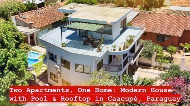 Zwei Apartments, ein Zuhause: Modernes Haus mit Pool und Rooftop in Caacupé #adler449