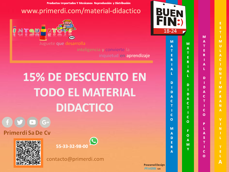 buen fin promocion en material didactico de foamy madera plastico
