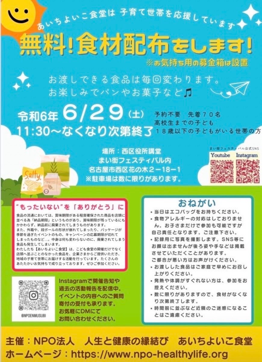 【活動報告】2024.6　フードパントリー活動