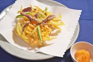 さつまいもの皮のかき揚げ