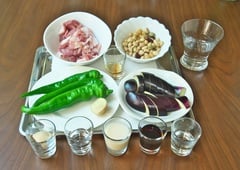 大豆となすのピリ辛炒め完成